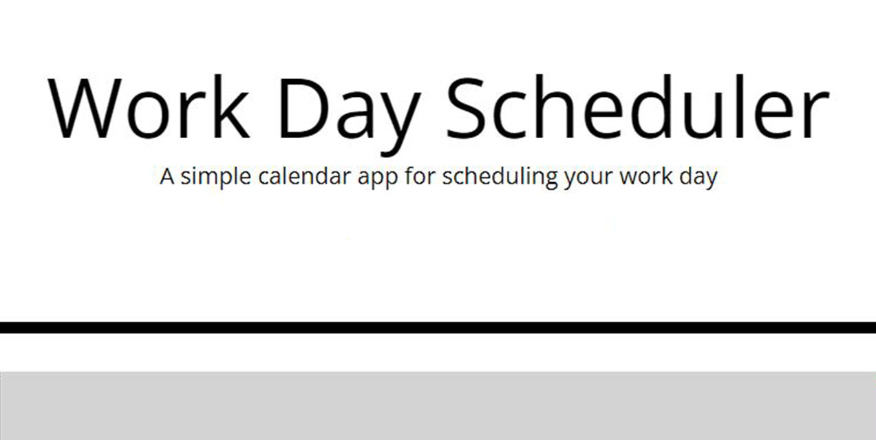 image of work day scheduler